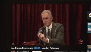 Screenshot of Joe Rogan Experience episode 2309, featuring Jordan Peterson.